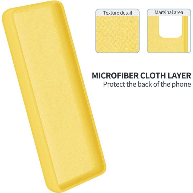 For ZTE Blade A52 Lite Pure Color Liquid Silicone Shockproof Phone Case(Yellow)