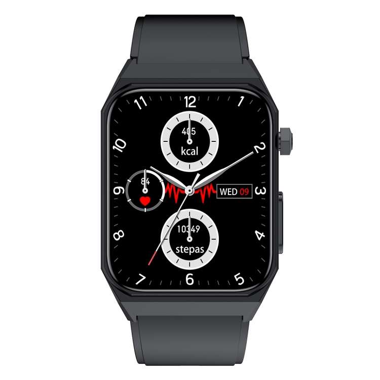 E530 1.91 inch IP68 Waterproof Silicone Band Smart Watch Supports ECG / Non-invasive Blood Sugar(Bla