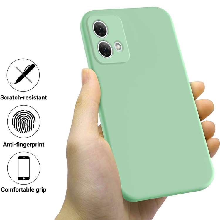 For Motorola Moto G84 5G Pure Color Liquid Silicone Shockproof Phone Case(Green)