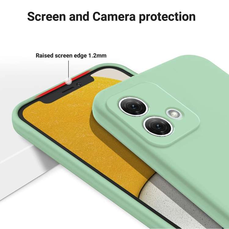For Motorola Moto G84 5G Pure Color Liquid Silicone Shockproof Phone Case(Green)
