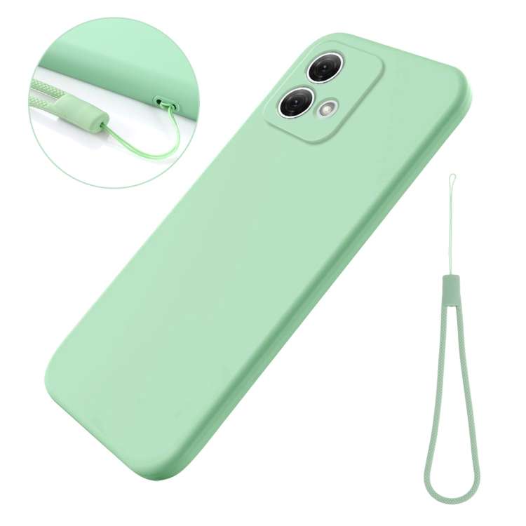 For Motorola Moto G84 5G Pure Color Liquid Silicone Shockproof Phone Case(Green)