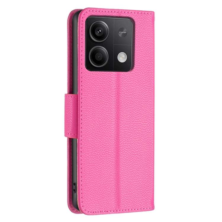 For Xiaomi Redmi Note 13 Litchi Texture Pure Color Leather Phone Case(Rose Red)