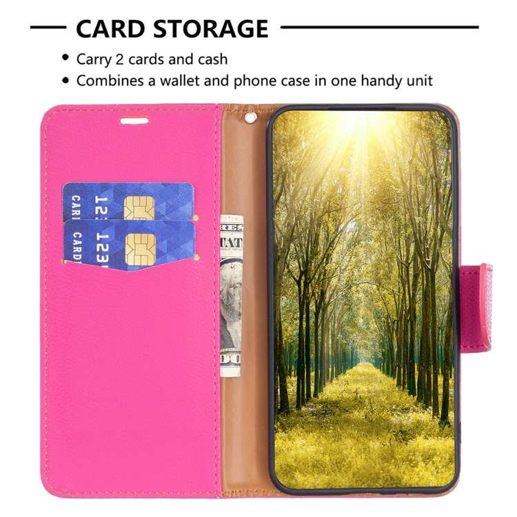For Xiaomi Redmi Note 13 Litchi Texture Pure Color Leather Phone Case(Rose Red)