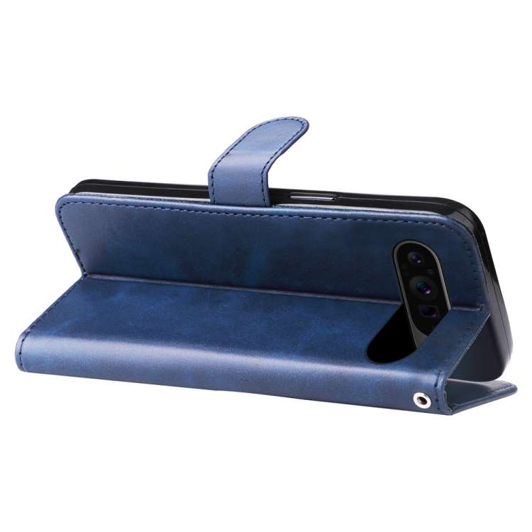 For Google Pixel 9 Pro Fashion Calf Texture Zipper Leather Phone Case(Blue)