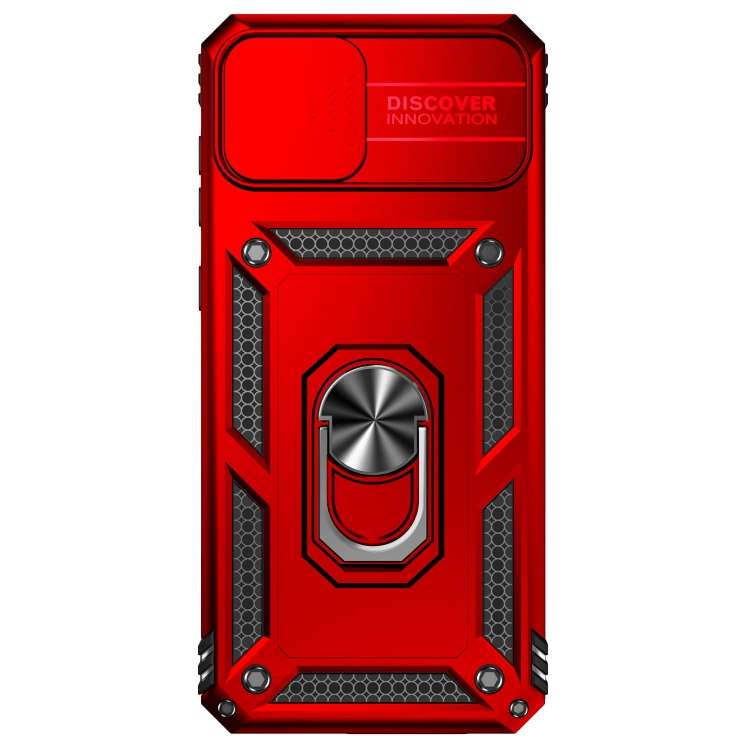 For Samsung Galaxy A04 Sliding Camshield Holder Phone Case(Red)