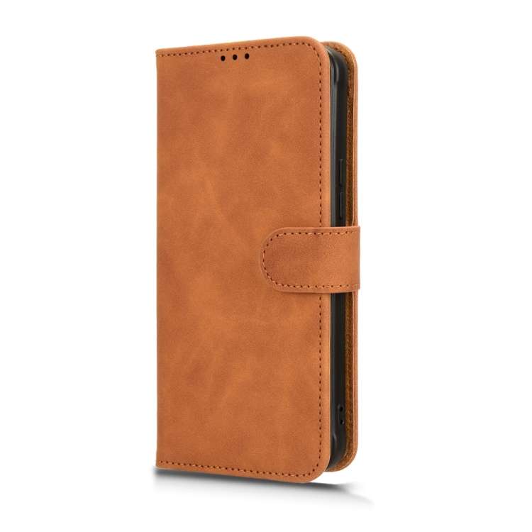 For UMIDIGI G5 Skin Feel Magnetic Flip Leather Phone Case(Brown)