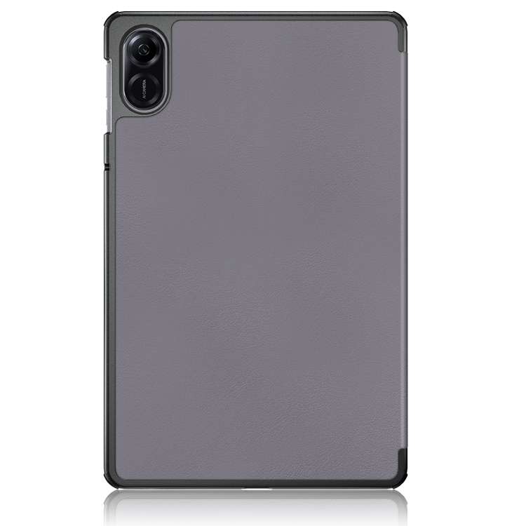 For Honor Pad X9 / X8 Pro 11.5 Custer Pure Color 3-Fold Holder Leather Tablet Case(Grey)