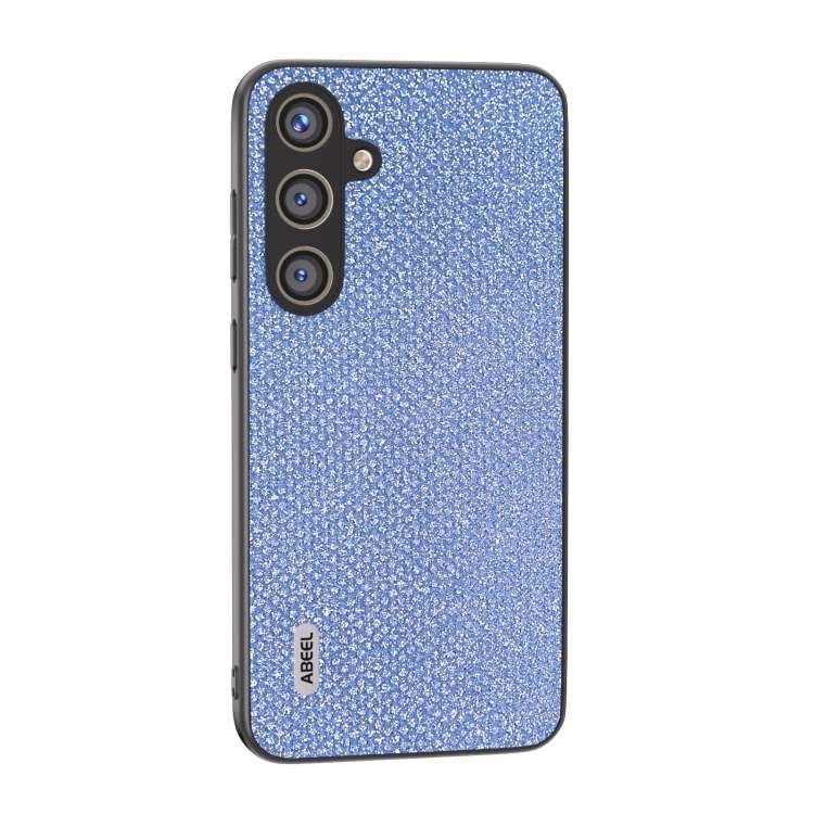 For Samsung Galaxy S24+ 5G ABEEL Diamond Black Edge Phone Case(Sapphire Blue)