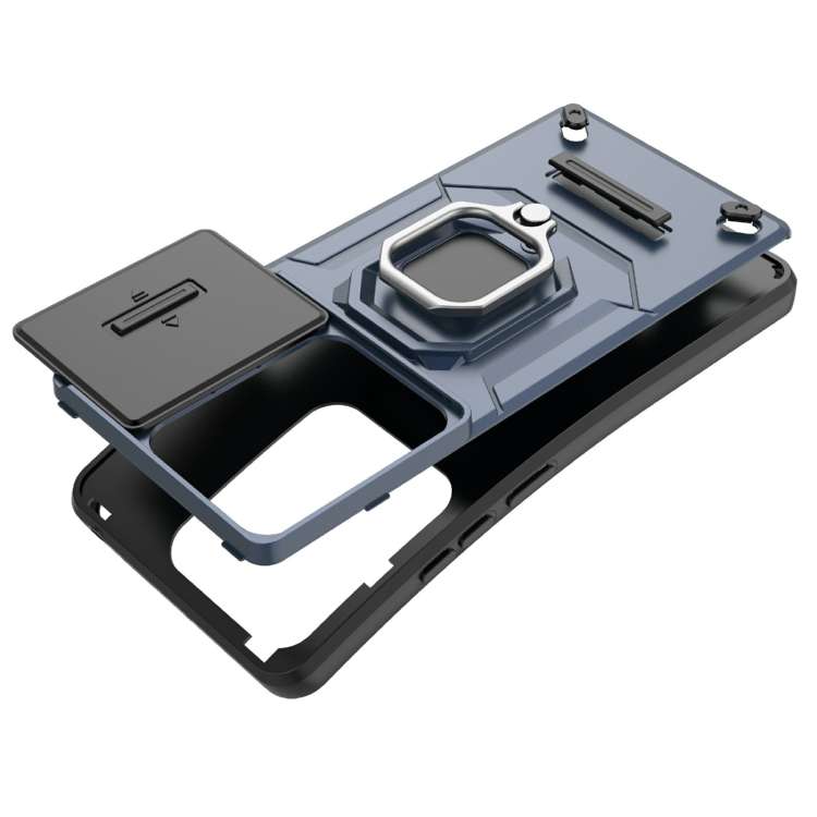 For Xiaomi Redmi Note 13 Pro 4G Global Sliding Camshield TPU + PC Shockproof Phone Case with Holder(