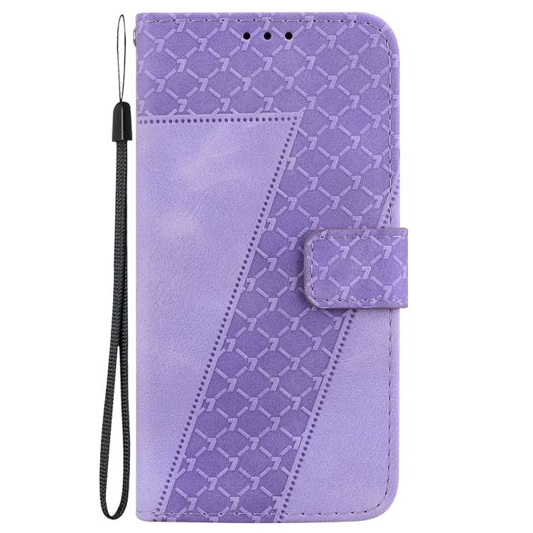 For OPPO A59 5G / A2M 7-shaped Embossed Leather Phone Case(Purple)