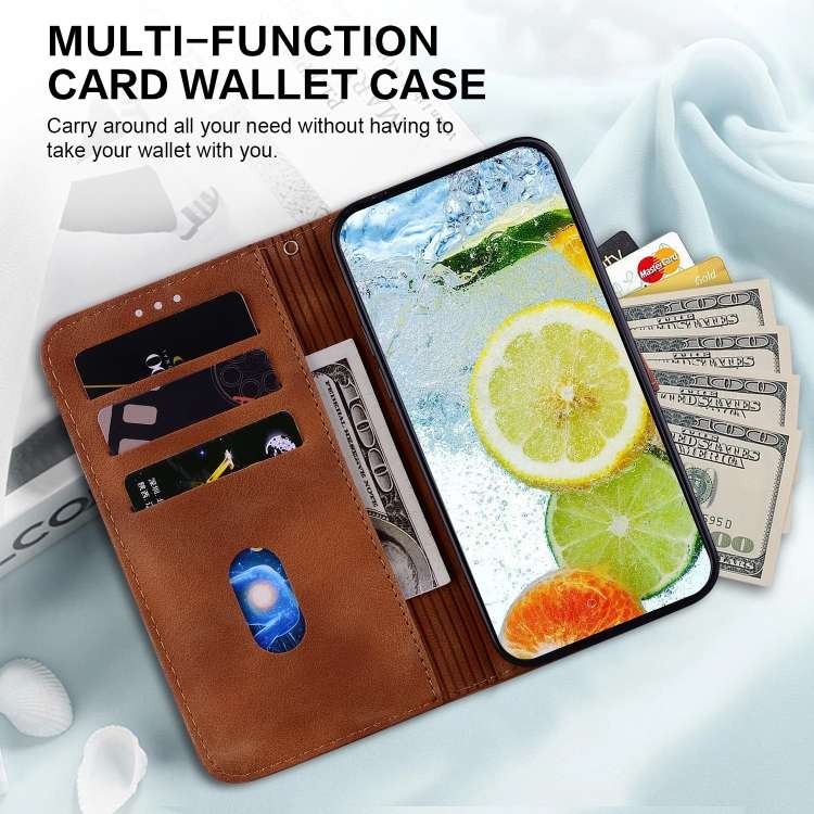 For Samsung Galaxy F22 4G Double 8-shaped Embossed Leather Phone Case(Brown)