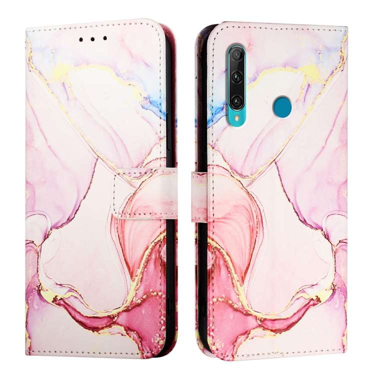 For Honor 20 lite / 10i / 20e PT003 Marble Pattern Flip Leather Phone Case(Rose Gold)