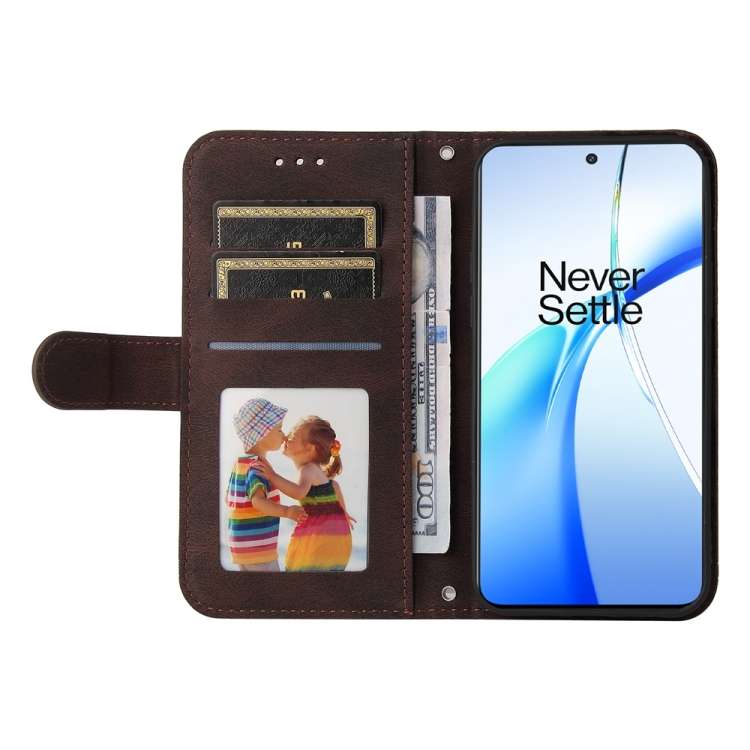 For OnePlus Ace 3V Skin Feel Life Tree Metal Button Leather Phone Case(Brown)