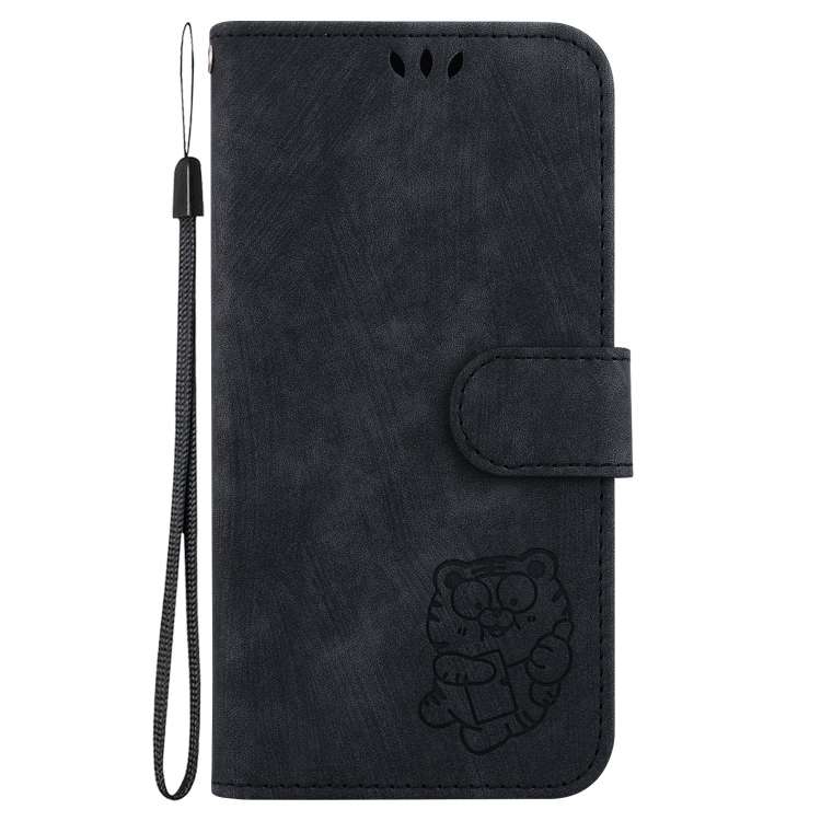 For Samsung Galaxy A23 Little Tiger Embossed Leather Phone Case(Black)