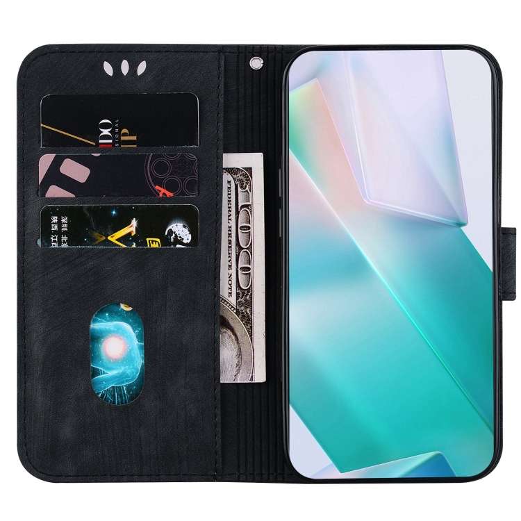 For Samsung Galaxy A23 Little Tiger Embossed Leather Phone Case(Black)