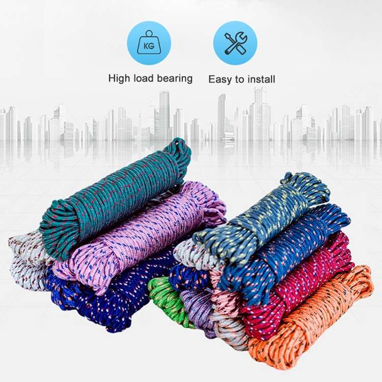 10m Outdoor Thick Nylon Rope for Hanging Clothes Random Color