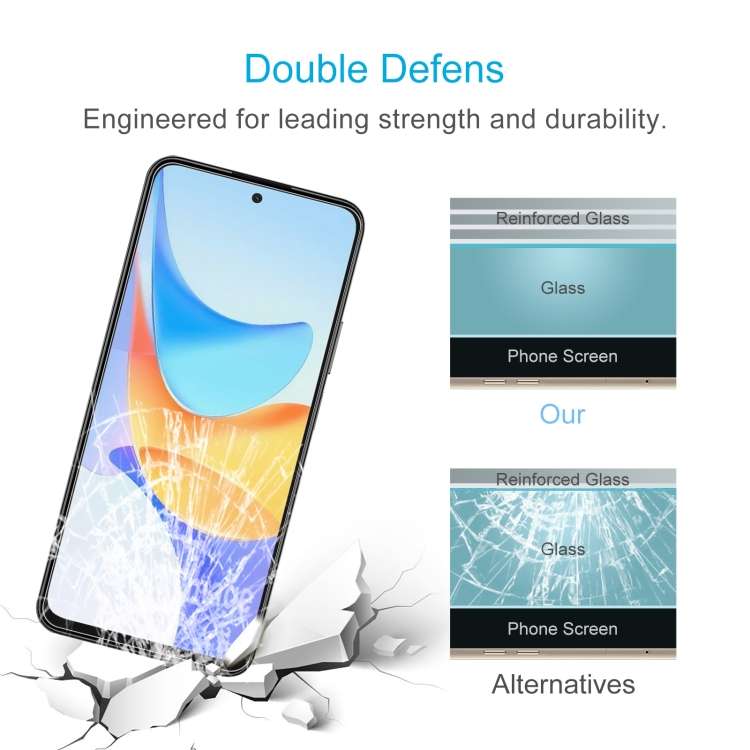 For Honor Play 50 50pcs 0.26mm 9H 2.5D Tempered Glass Film