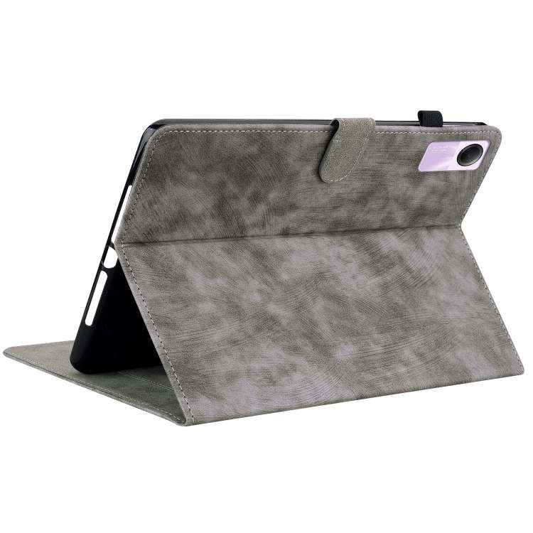 For Xiaomi Redmi Pad SE 11 inch Tiger Pattern Flip Leather Tablet Case(Grey)