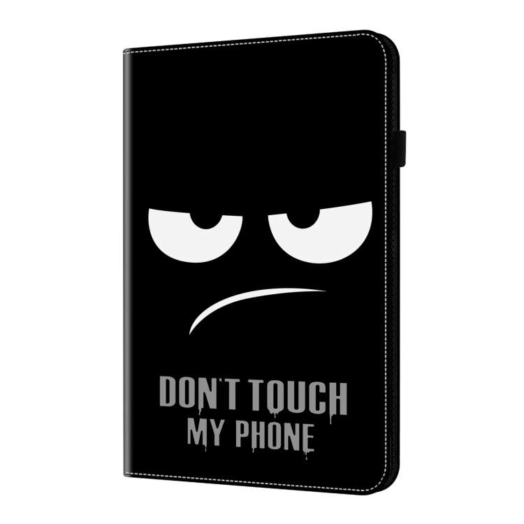 For Samsung Galaxy Tab S6 Lite Crystal Texture Painted Leather Tablet Case(Dont Touch My Phone)