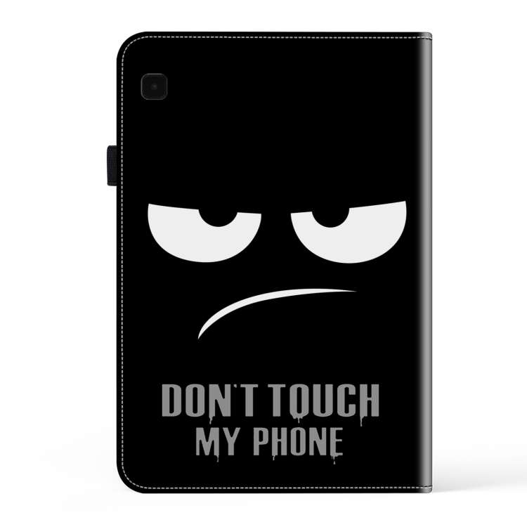For Samsung Galaxy Tab S6 Lite Crystal Texture Painted Leather Tablet Case(Dont Touch My Phone)