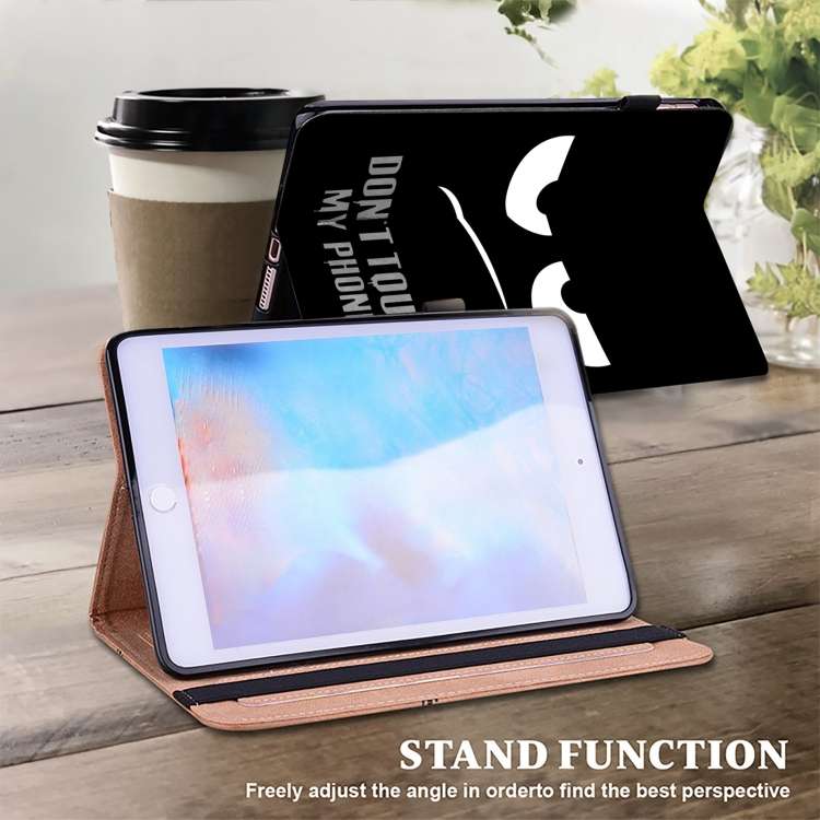 For Samsung Galaxy Tab S6 Lite Crystal Texture Painted Leather Tablet Case(Dont Touch My Phone)