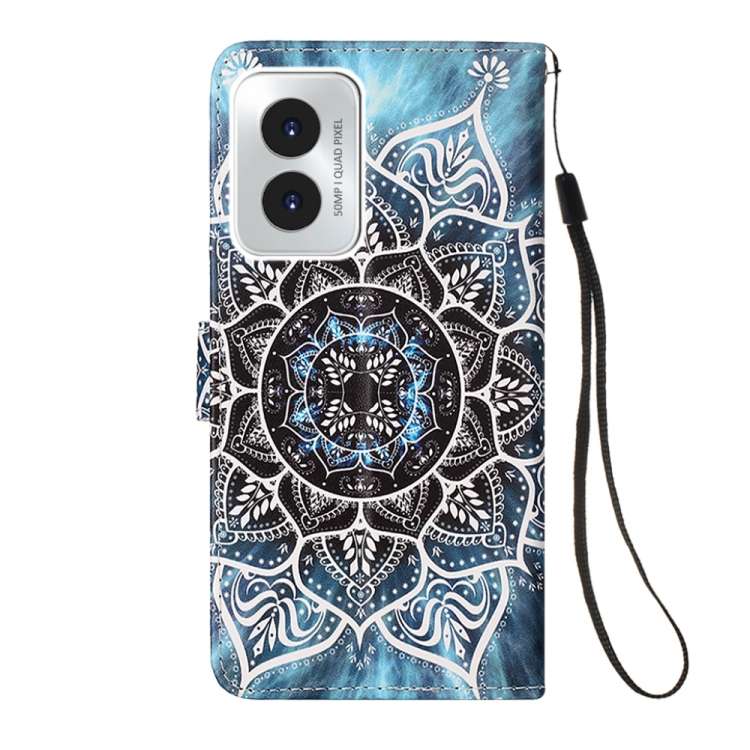 For Motorola Moto G Play 4G 2024 Colored Drawing Pattern Plain Weave Leather Phone Case(Undersea Man