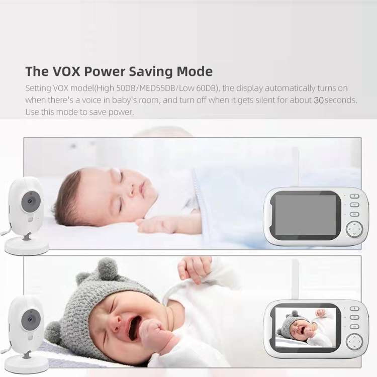 ABM600 3.5 inch Wireless Video Night Vision Baby Monitor Security Camera(US Plug)