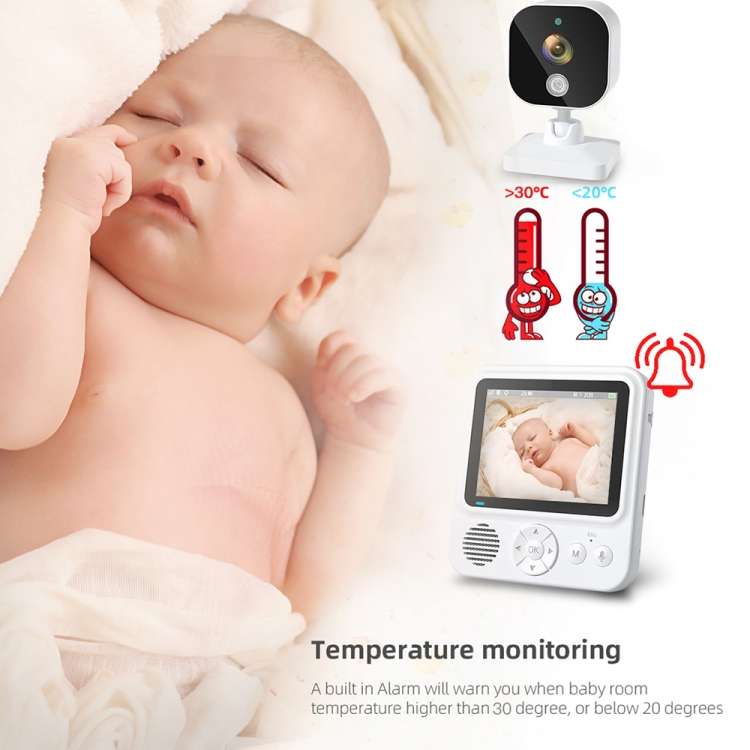 ABM900 2.8 inch Wireless Video Night Vision Baby Monitor Security Camera(EU Plug)