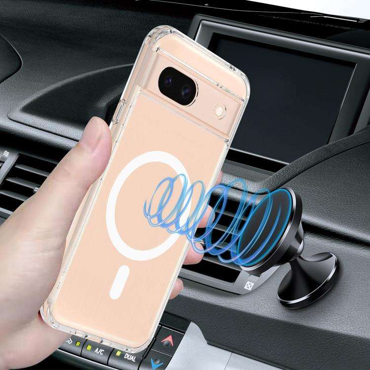 For Google Pixel 8a MagSafe Clear Acrylic PC Hybrid TPU Phone Case(Transparent)
