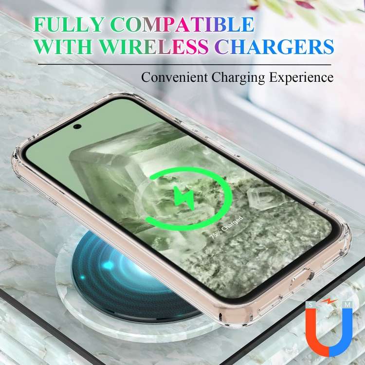 For Google Pixel 8a MagSafe Clear Acrylic PC Hybrid TPU Phone Case(Transparent)