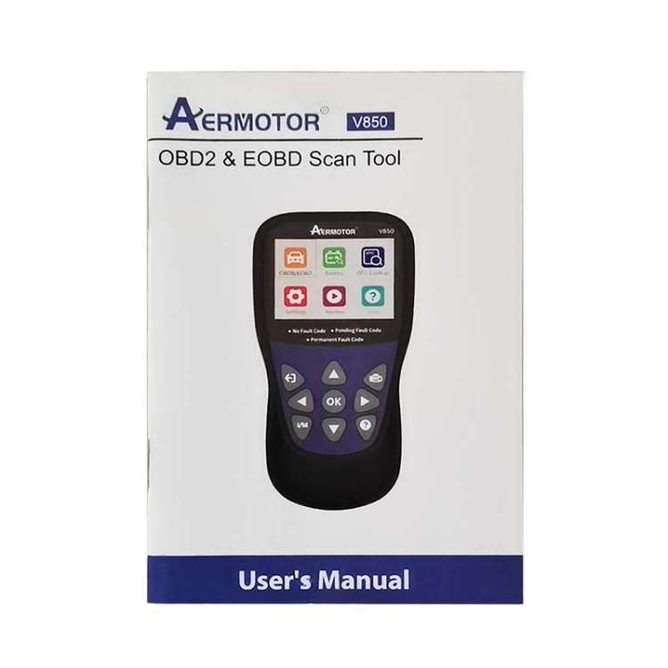 AERMOTOR V850 Car OBD2 Code Reader Diagnostic Scan Tool(Black)