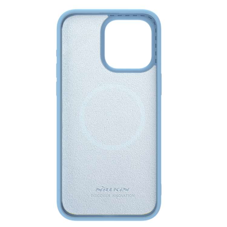 For iPhone 15 Pro Max NILLKIN CamShield MagSafe Liquid Silicone Phone Case(Sky Blue)