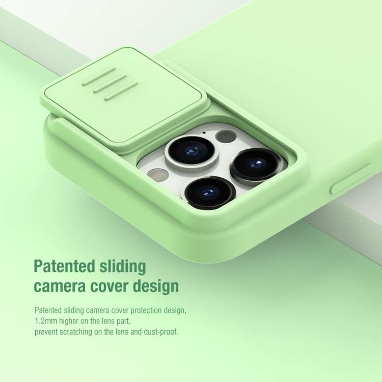 For iPhone 15 Pro Max NILLKIN CamShield MagSafe Liquid Silicone Phone Case(Sky Blue)