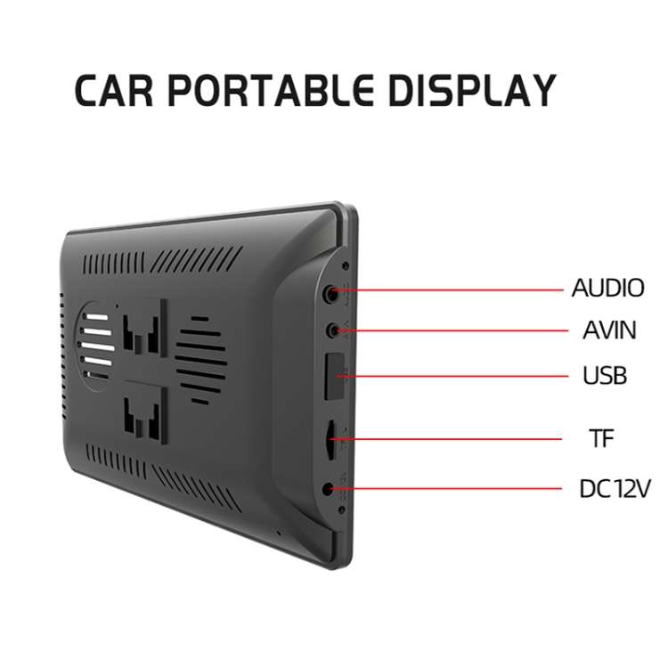 X70-1 Car 7 inch IPS Portable Smart Screen Wireless Screen Projection Carplay Android Auto(Black)