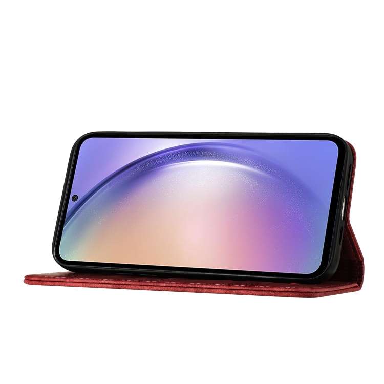 For Samsung Galaxy A54 5G Butterfly Cat Embossing Flip Leather Phone Case(Red)