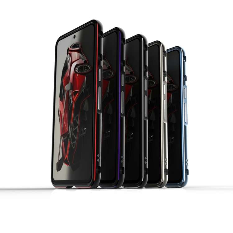 For Google Pixel 8 Pro Aurora Series Metal Frame Phone Case(Blue)
