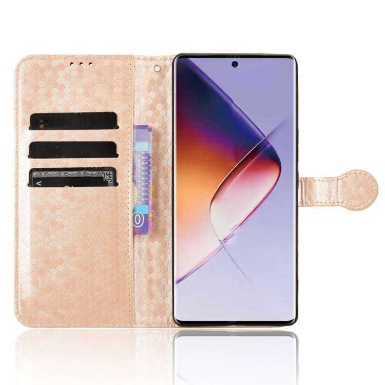 For Infinix Note 40 Pro 5G X6851 Honeycomb Dot Texture Leather Phone Case(Gold)