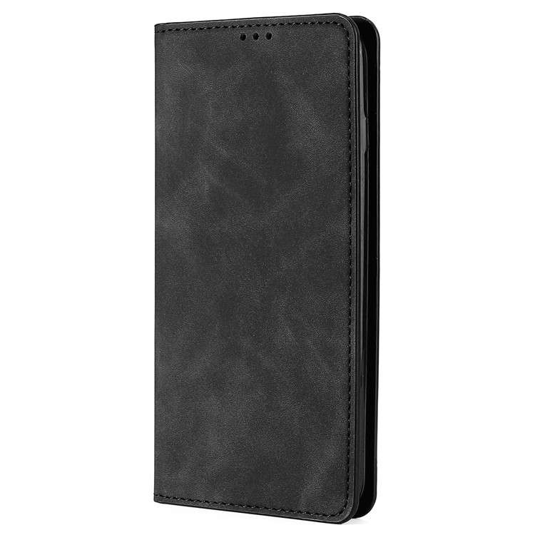 For Sony Xperia 5 V Skin Feel Magnetic Leather Phone Case(Black)