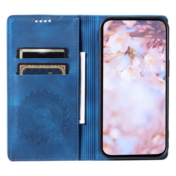 For Google Pixel 6 Totem Embossed Magnetic Leather Phone Case(Blue)