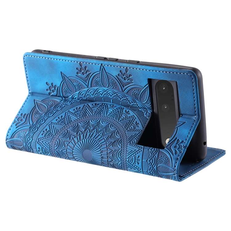 For Google Pixel 6 Totem Embossed Magnetic Leather Phone Case(Blue)