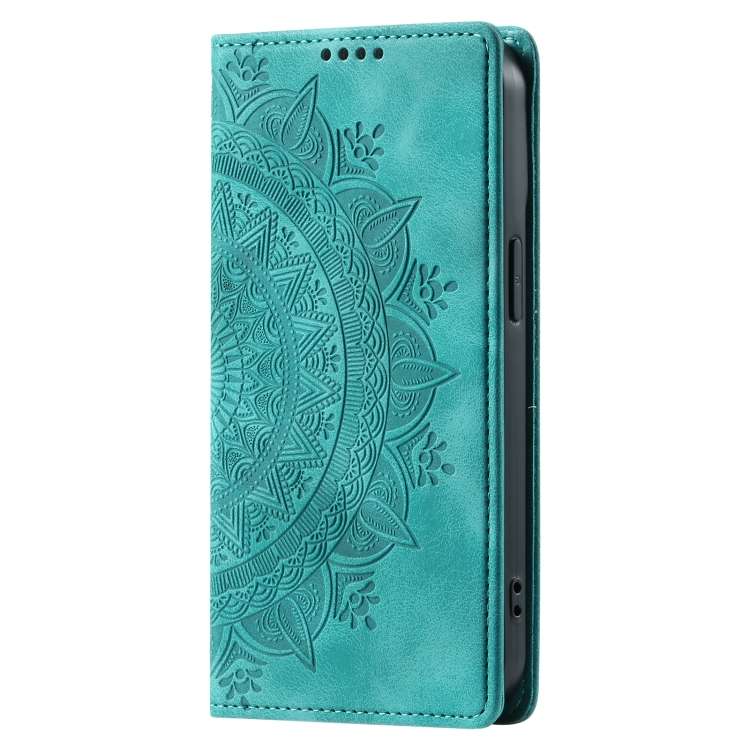 For Motorola Moto G73 Totem Embossed Magnetic Leather Phone Case(Green)