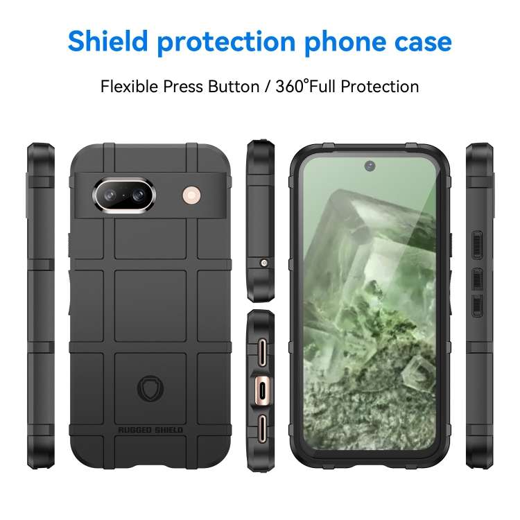 For Google Pixel 8a Full Coverage Shockproof TPU Phone Case(Black)