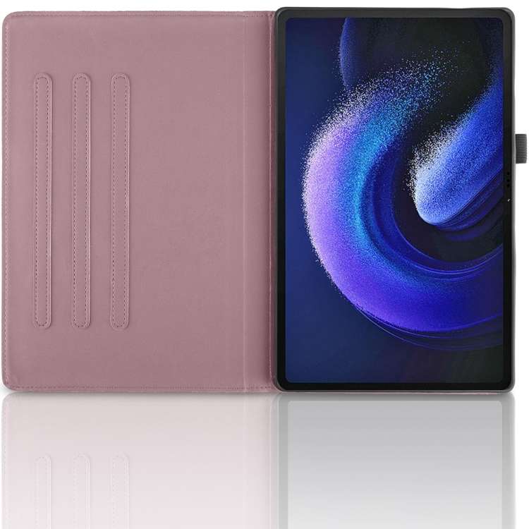 For Xiaomi Pad 6 Max 2023  Tree Life Embossed Rotation Leather Tablet Case(Rose Gold)