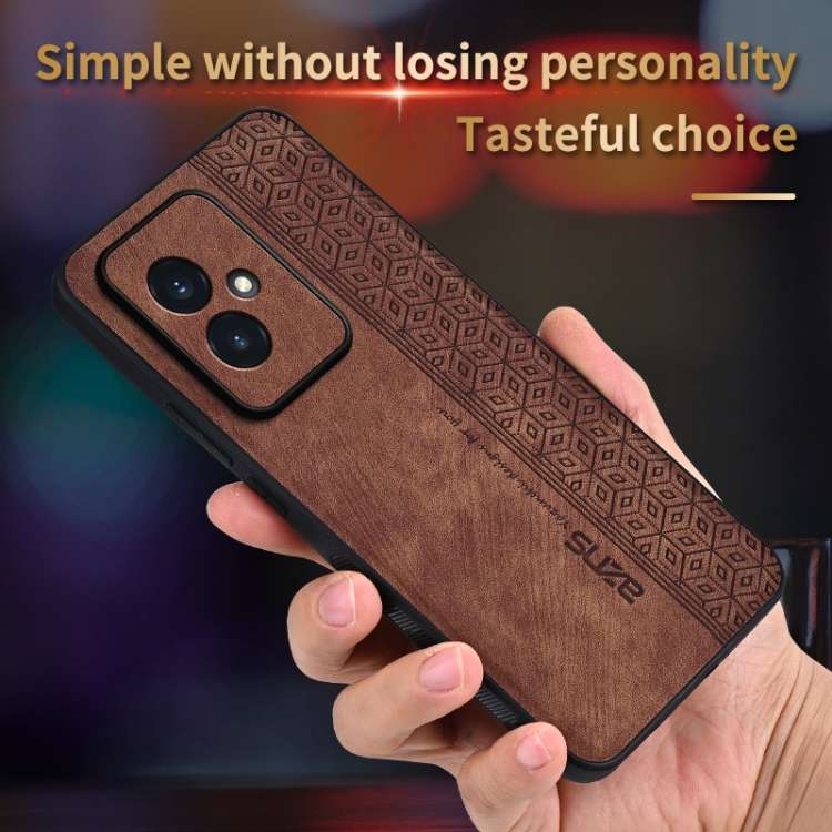 For Honor 100 AZNS 3D Embossed Skin Feel Phone Case(Dark Green)