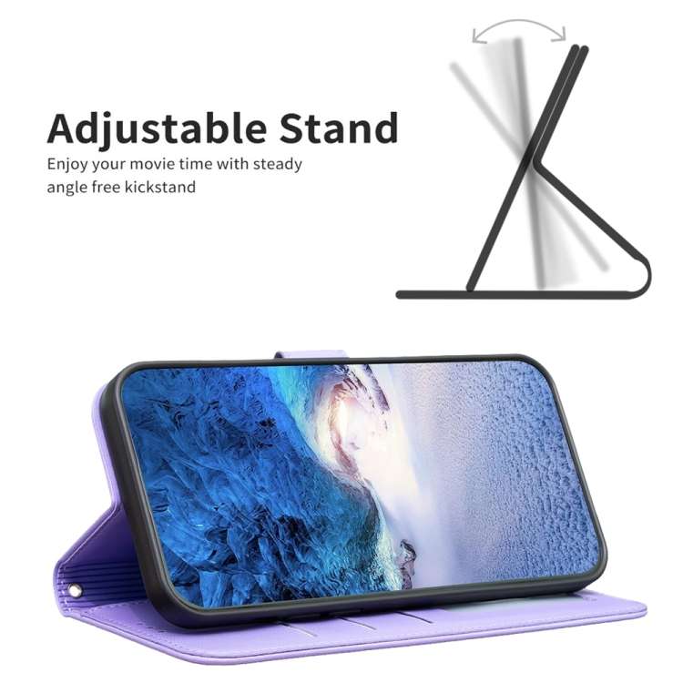 For vivo Y11 / Y12 / Y15 / Y17 Four-leaf Embossed Leather Phone Case(Purple)