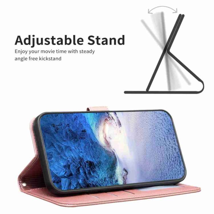 For Xiaomi Redmi 9 Four-leaf Embossed Leather Phone Case(Pink)