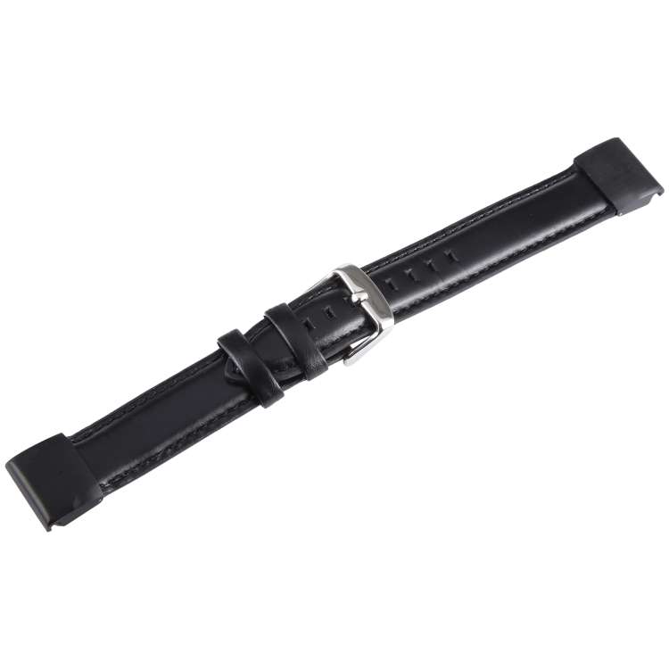 For Garmin Fenix 7X 26mm Bamboo Joint Texture Genuine Leather Watch Band(Black)