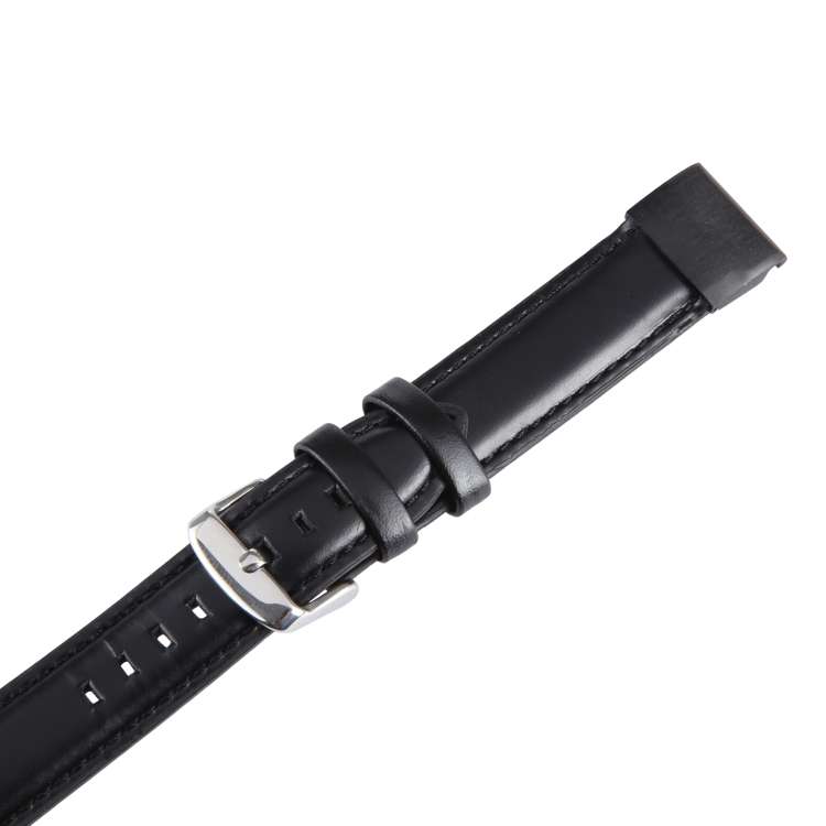 For Garmin Fenix 7X 26mm Bamboo Joint Texture Genuine Leather Watch Band(Black)