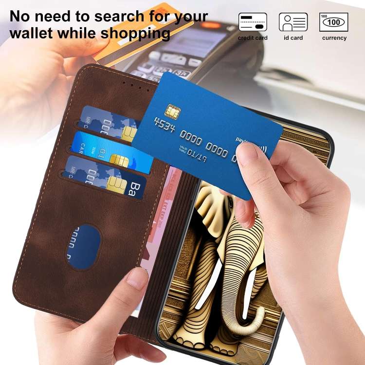 For Xiaomi Redmi Note 12 4G Global YX0060 Elephant Head Embossed Phone Leather Case with Lanyard(Cof