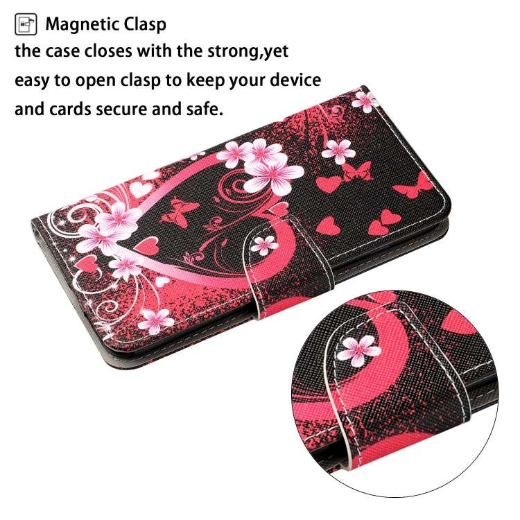 For Xiaomi Redmi Note 13 5G Colored Drawing Pattern Leather Phone Case(Red Heart)